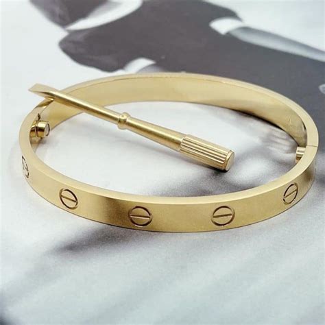 cartier love bracelet dupe 14k gold|cartier love bracelet replica.